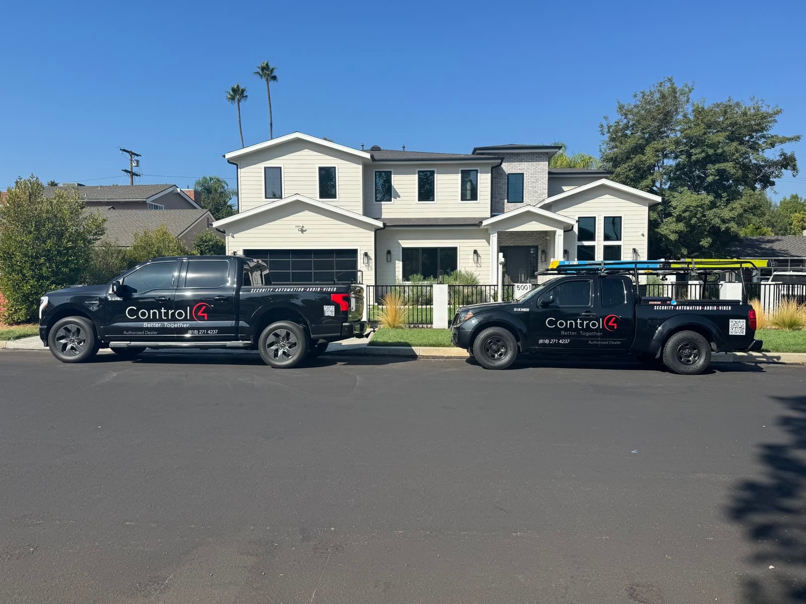 Our Crew On Site - Control4 Authorized Dealer by LA Smart Home Systems